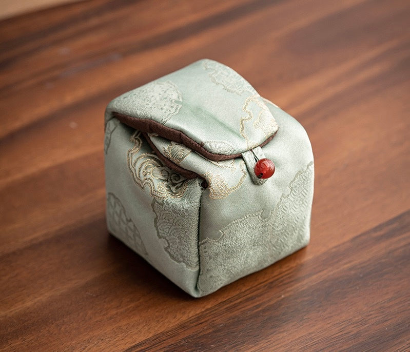Brocade Teacup Portable Storage Bag