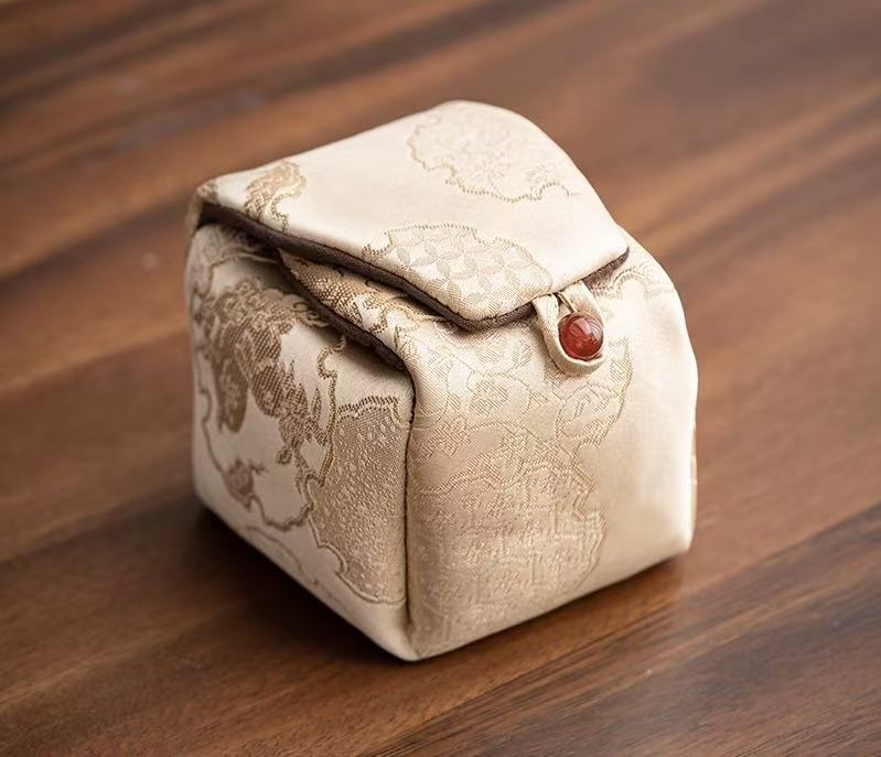 Brocade Teacup Portable Storage Bag