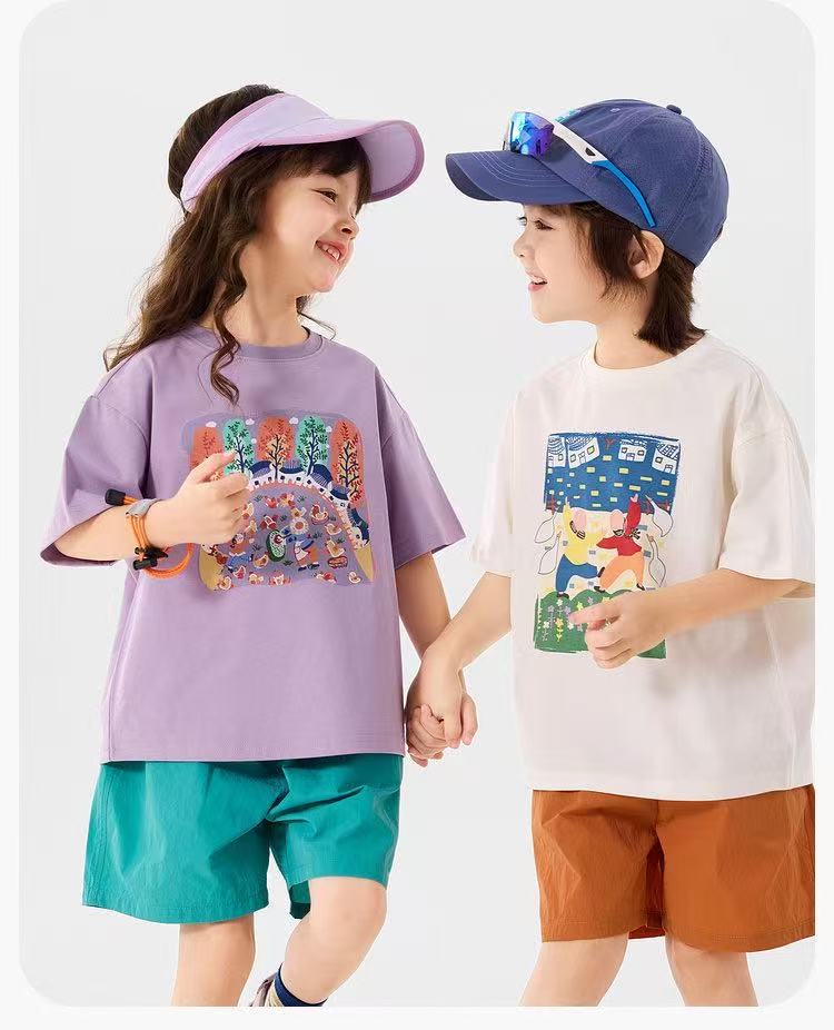 dudujia Intangible Cultural Heritage Collaboration Children's Short-Sleeve T-Shirt