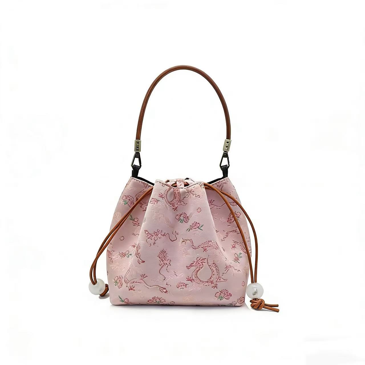 Intangible Cultural Heritage Song Brocade Auspicious Cloud Dragon Pattern Bag