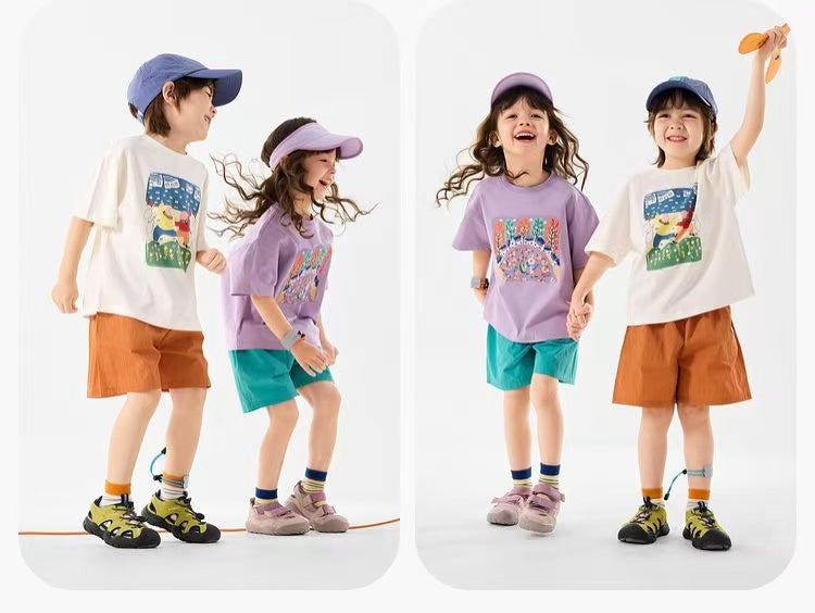 dudujia Intangible Cultural Heritage Collaboration Children's Short-Sleeve T-Shirt